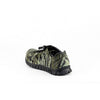 Crosskix APX Bottomlands by Mossy Oak single sneaker side profile view displaying the distinctive camouflage pattern and flexible sole design