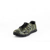 Crosskix APX Bottomlands by Mossy Oak sneaker angled front view showing the three-dimensional shape and camouflage pattern from the front perspective