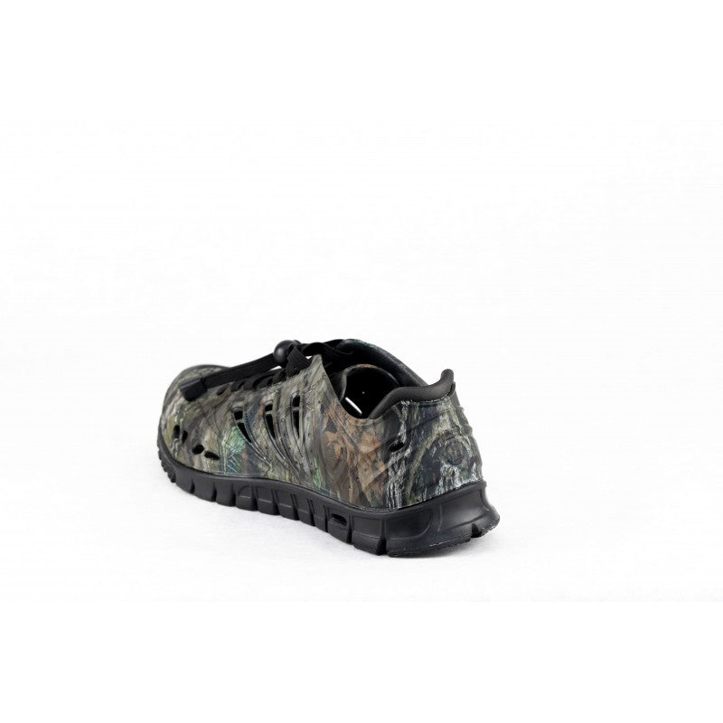 Crosskix APX Breakup Country by Mossy Oak camouflage athletic shoe interior side angle showing inner construction and flexible design