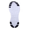 Crosskix APX Orangina outsole bottom view, displaying white rubber sole with black traction pods and geometric tread pattern