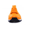 Crosskix APX Orangina athletic shoe front toe view, showing orange upper construction with central lacing system and black outsole base
