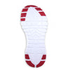 Crosskix APX Patriot shoe sole showing white and red traction pattern with geometric tread design