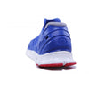 Crosskix APX Patriot blue athletic shoe heel view showing rear construction and red sole accents