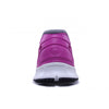 Crosskix APX Rose Azure shoe front view showing the toe box design in pink with gray collar trim, white midsole, and black outsole elements, demonstrating the shoe's forward-facing profile and construction