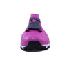 Crosskix APX Rose Azure athletic shoe photographed from the back/heel view, displaying the pink upper with gray heel collar accent, showing the rear profile and heel construction details