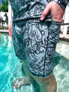 MENS Eco-friendly Deep Sea NO BUNCH Scuba Jammer Swim Shorts