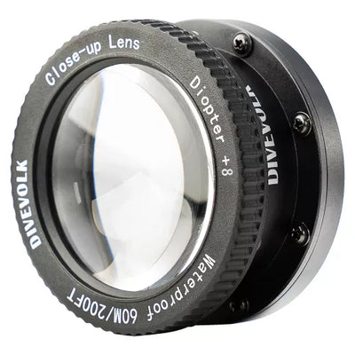 DIVEVOLK +8 Underwater Close-Up Wet Lens for SeaTouch 4 Max Housing-Scuba Schools of America