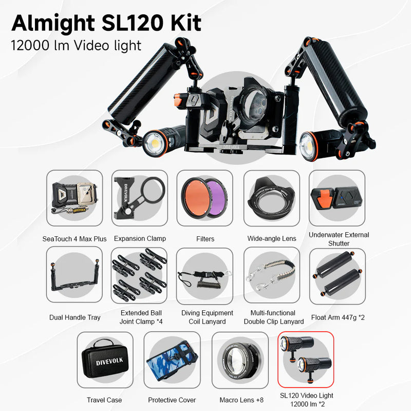 Divevolk Almighty SL120 Ultimate Underwater Cinema Kit Product Photo