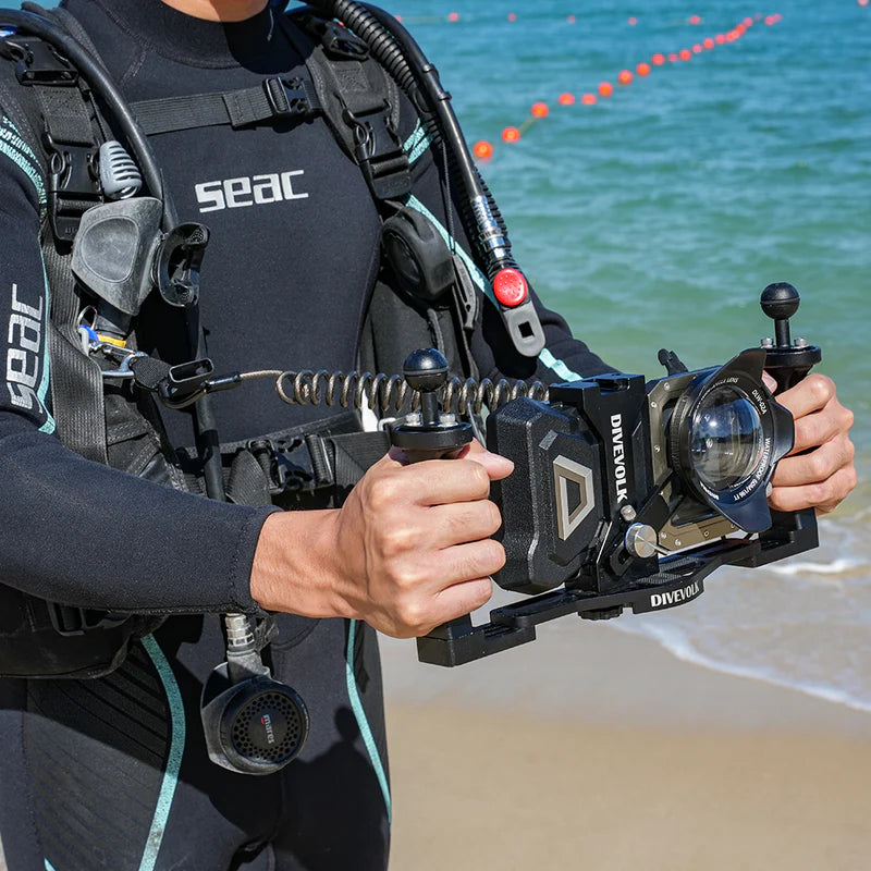 DIVEVOLK Coiled Safety Lanyard for SeaTouch 4 Max Underwater Housing-Scuba Schools of America