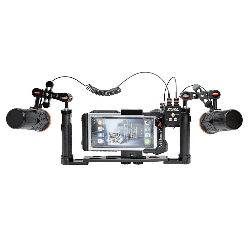 Divevolk Dual Handle Underwater Camera Tray with Ball Heads Product Photo