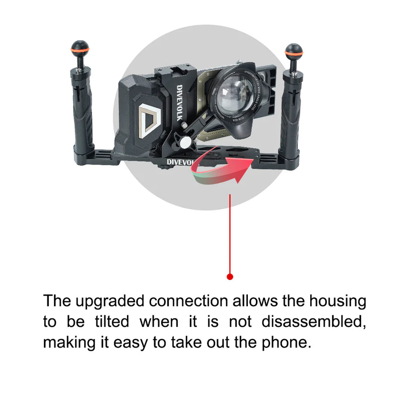 Divevolk Dual Handle Underwater Camera Tray with Ball Heads Product Photo