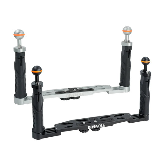 Divevolk Dual Handle Underwater Camera Tray with Ball Heads Product Photo