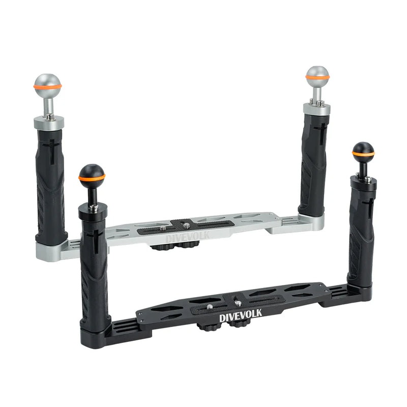 Divevolk Dual Handle Underwater Camera Tray with Ball Heads Product Photo