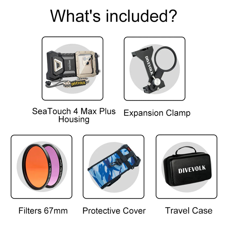 Divevolk Underwater Filters Kit with SeaTouch 4 Max Plus Product Photo