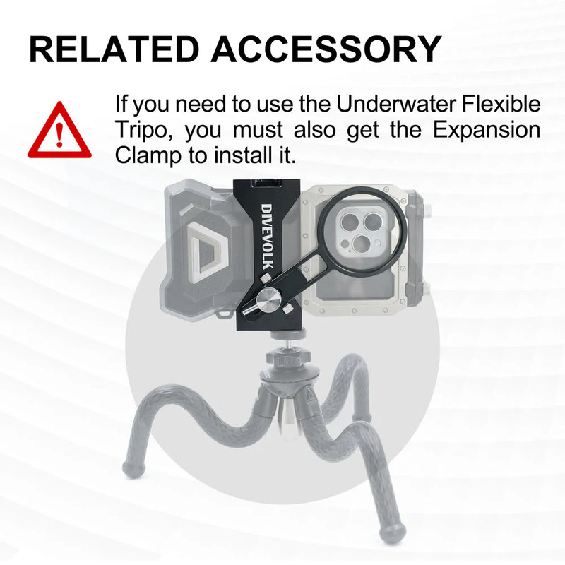 Divevolk Flexible Underwater Tripod with 1/4 PT Connector Product Photo
