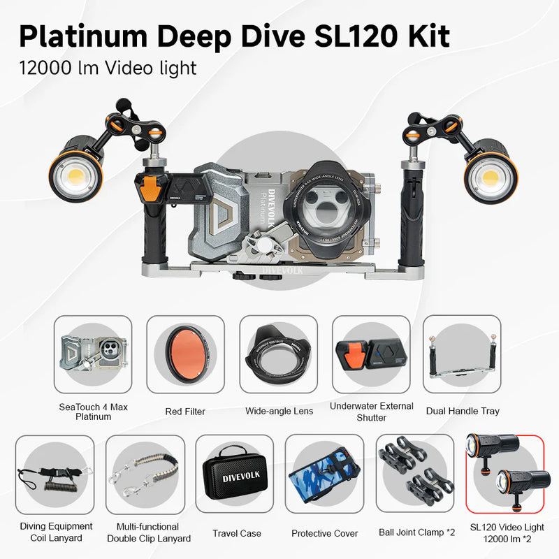 Divevolk Platinum Deep Dive SL120 Underwater Cinema Kit Product Photo