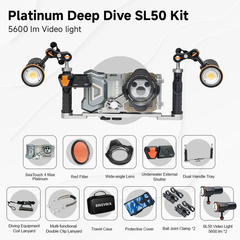 Divevolk Platinum Deep Dive SL50 Underwater Filmmaking Kit Product Photo