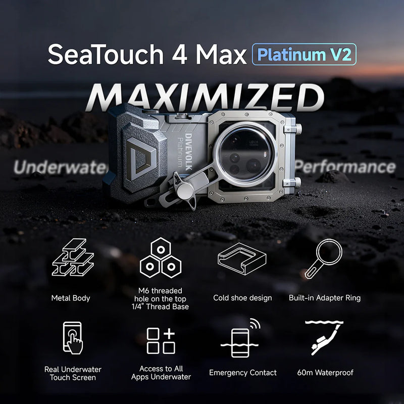 Divevolk SeaTouch 4 Max Platinum Underwater Housing Product Photo