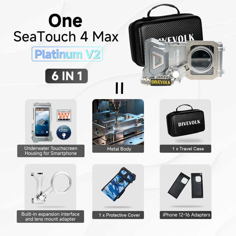 Divevolk SeaTouch 4 Max Platinum Underwater Housing Product Photo