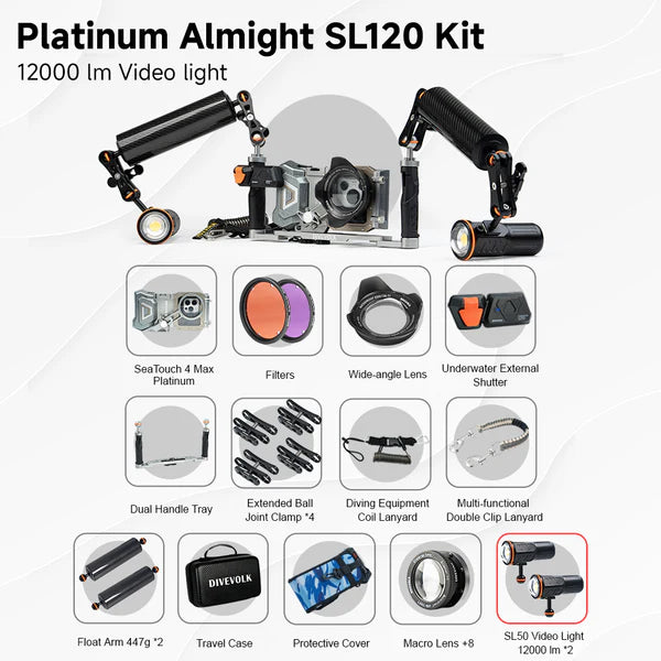 DIVEVOLK SeaTouch 4 Max Platinum Almighty Kit Underwater Housing for Smartphones-Scuba Schools of America