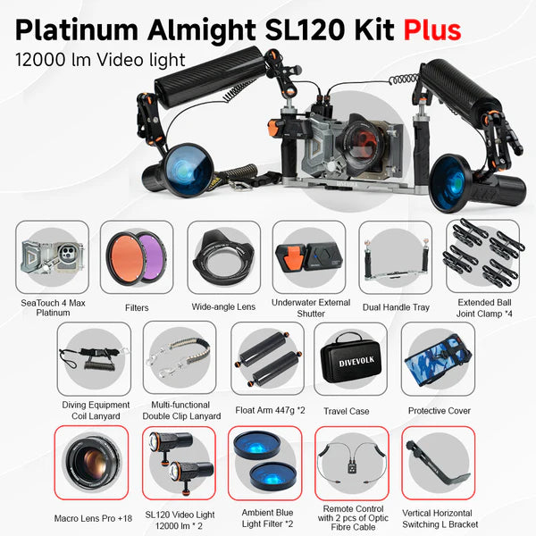 DIVEVOLK SeaTouch 4 Max Platinum Almighty Kit Underwater Housing for Smartphones-Scuba Schools of America