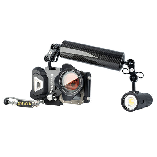DIVEVOLK SeaTouch 4 Max Plus Advanced Creator Kit Underwater Housing with Dive Light-Scuba Schools of America