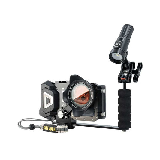 DIVEVOLK SeaTouch 4 Max Plus Creator Kit Underwater Housing with Dive Light-Scuba Schools of America