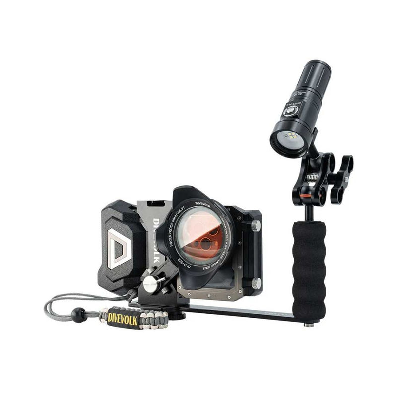 DIVEVOLK SeaTouch 4 Max Plus Creator Kit Underwater Housing with Dive Light-Scuba Schools of America