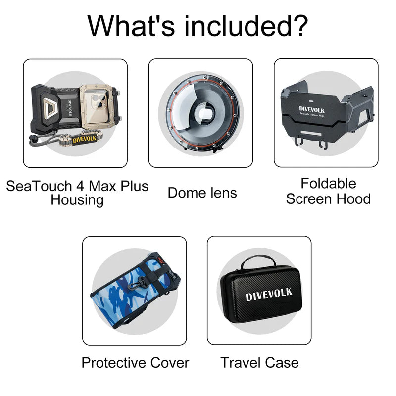 DIVEVOLK SeaTouch 4 Max Water Sports Kit, Underwater Housing for Smartphones-Scuba Schools of America