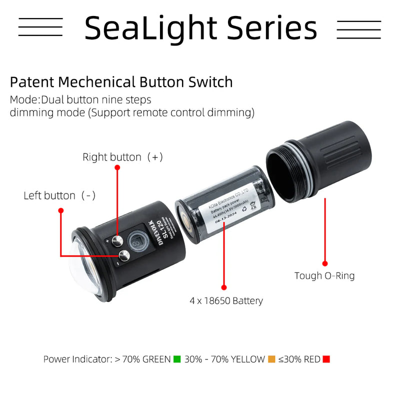 Divevolk SL120 12000 Lumen Underwater Video Light Product Photo