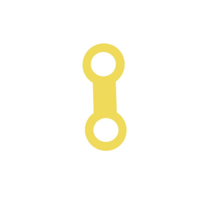 Innovative Scuba Concepts snorkel keeper - yellow silicone with dual ring design