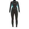 7MM EVOKE WOMENS WETSUIT FULL - BLK, AQU