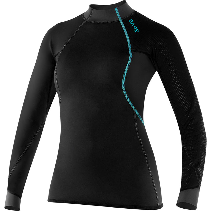 EXOWEAR LONG SLEEVE TOP, WOMEN'S - BLK/GRY-Scuba Schools of America