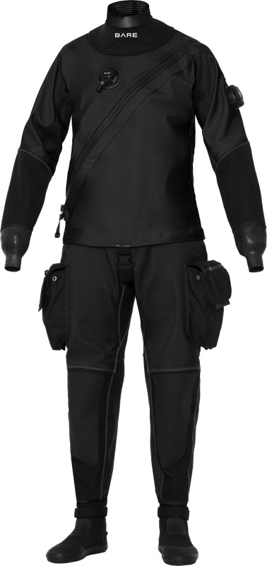 EXPEDITION HD2 TECH DRY - MADE TO ORDER - BLK, RED Men's Drysuit-Scuba Schools of America