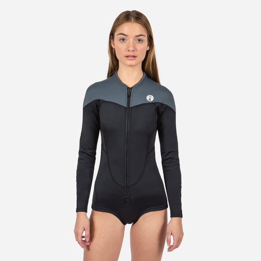 Women's Thermocline Long Sleeve Swimsuit Front Zip Product Photo
