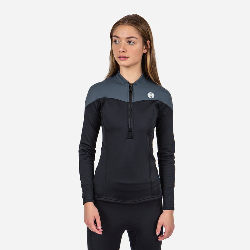 Women's Thermocline Front Zip Long Sleeve Dive Top Product Photo
