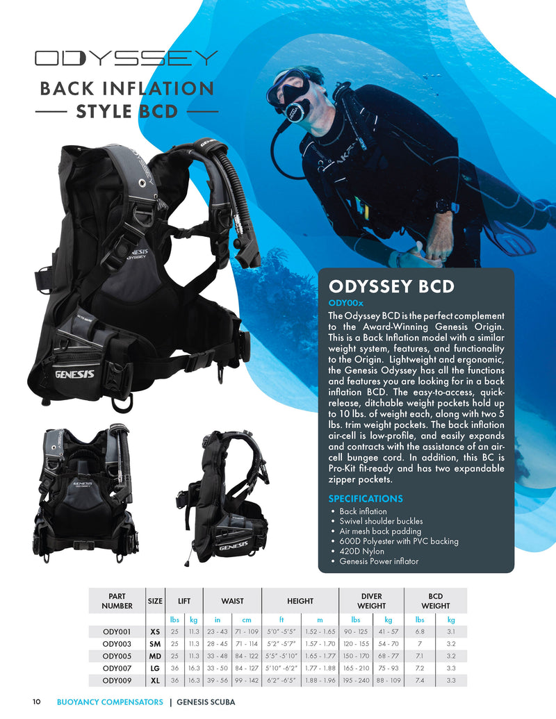 Genesis Odyssey BCD-Scuba Schools of America