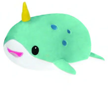 Lyssa the Narwhal Plush – Mint Green with Yellow Horn