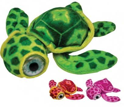 Green Sea Turtle Plush with Mini Turtles