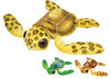 Big-Eyed Plush Sea Turtle – Yellow with Minis