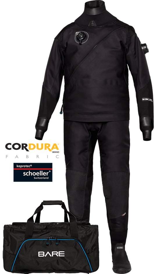HDC Tech Dry Drysuit with 2-Way Suspenders, Professional Dry Suit for Diving and Snorkeling-Scuba Schools of America