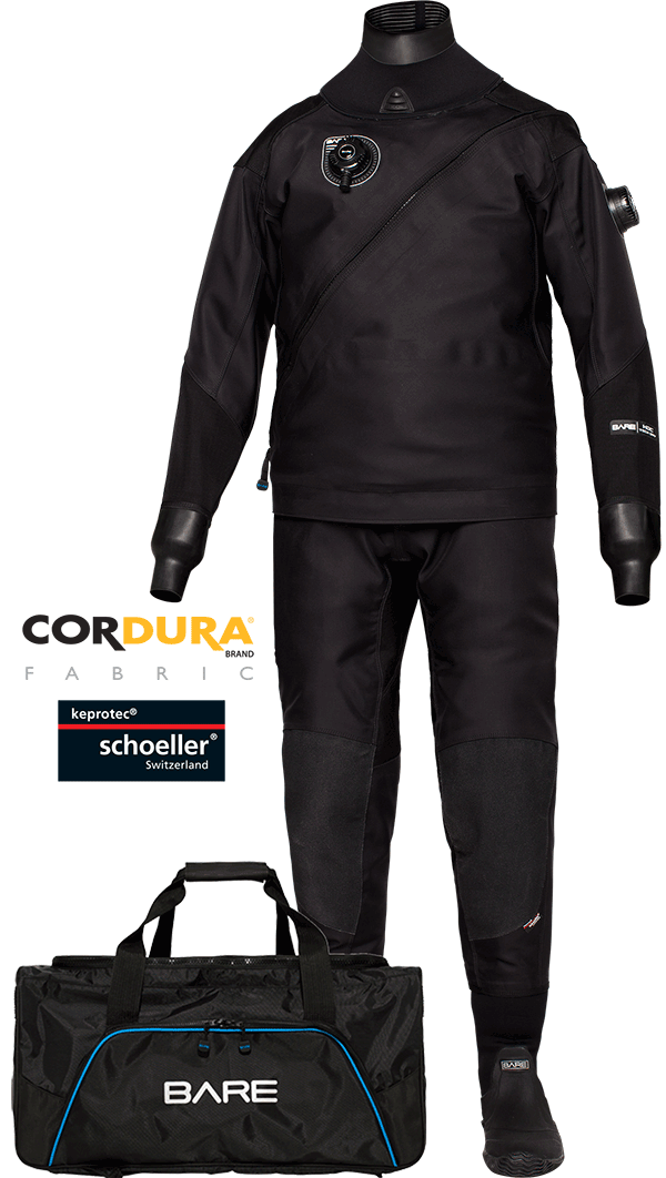 HDC Tech Dry Drysuit with 2-Way Suspenders, Professional Dry Suit for Diving and Snorkeling-Scuba Schools of America