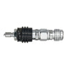 Innovate Scuba Concepts inline regulator or valve assembly with black and chrome components for scuba gear connections