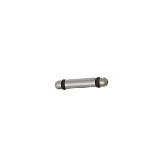 Innovate Scuba Concepts stainless steel cylindrical fitting with black O-ring seals for underwater equipment connections