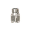Innovate Scuba Concepts threaded adapter with hexagonal base and chrome finish for scuba equipment connections
