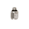 Innovate Scuba Concepts threaded coupling with black O-ring seal and chrome finish for diving equipment assembly