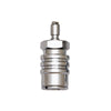 Innovate Scuba Concepts quick disconnect coupling showing compact design and durable stainless steel finish for underwater use