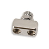 Innovate Scuba Concepts dual-port quick disconnect manifold block with threaded connections for scuba diving systems