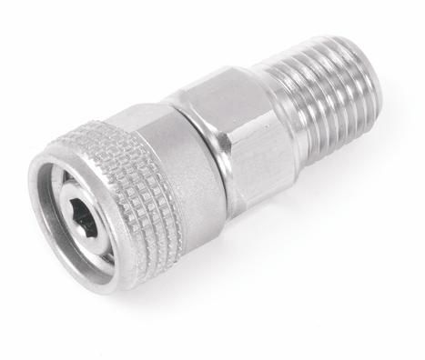 Innovate Scuba Concepts straight-through adapter coupling with dual O-ring seals for secure scuba connections
