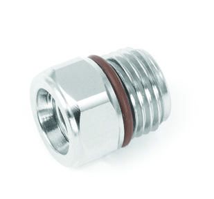 Innovate Scuba Concepts chrome-plated threaded hose fitting with O-ring seal for secure air connections